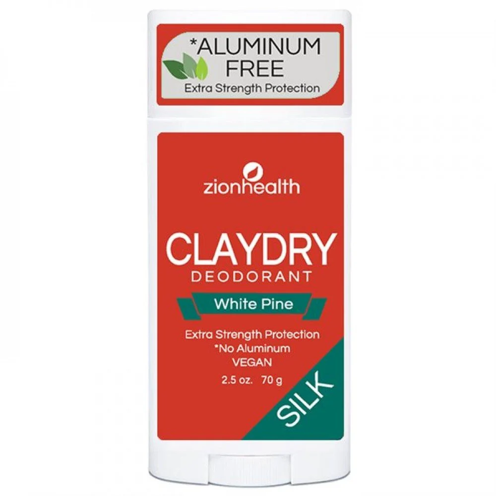 Official Zion Health Adama Clay Dry Deodorant White Pine 2.5 Oz User-Friendly