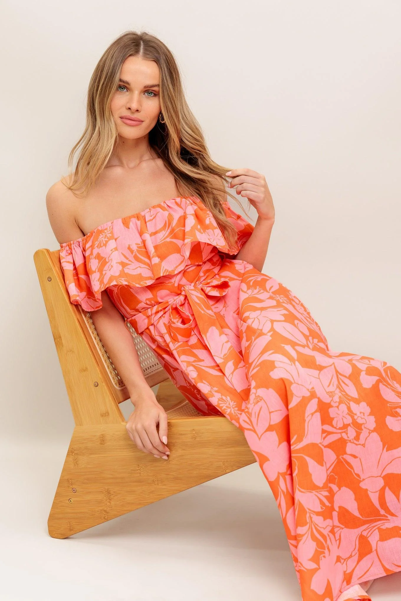 Official Citrus Garden Woven Midi Dress Prestigious
