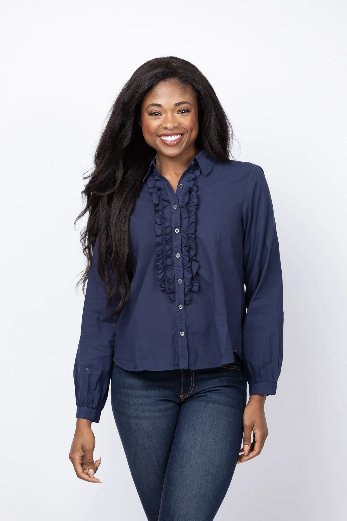 Authentic XiRENA Amanda Shirt in Navy Luxury