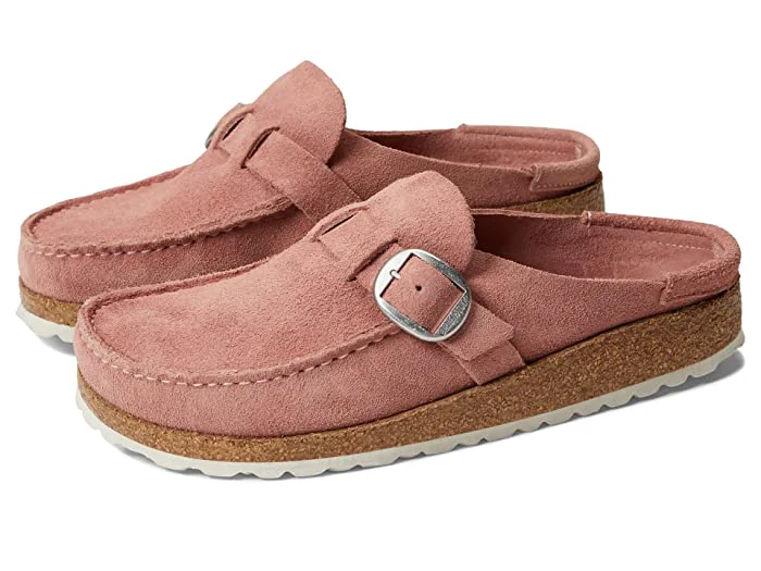 Refined Birkenstock Boston Grip Leather Vintage Wood Clogs High-End