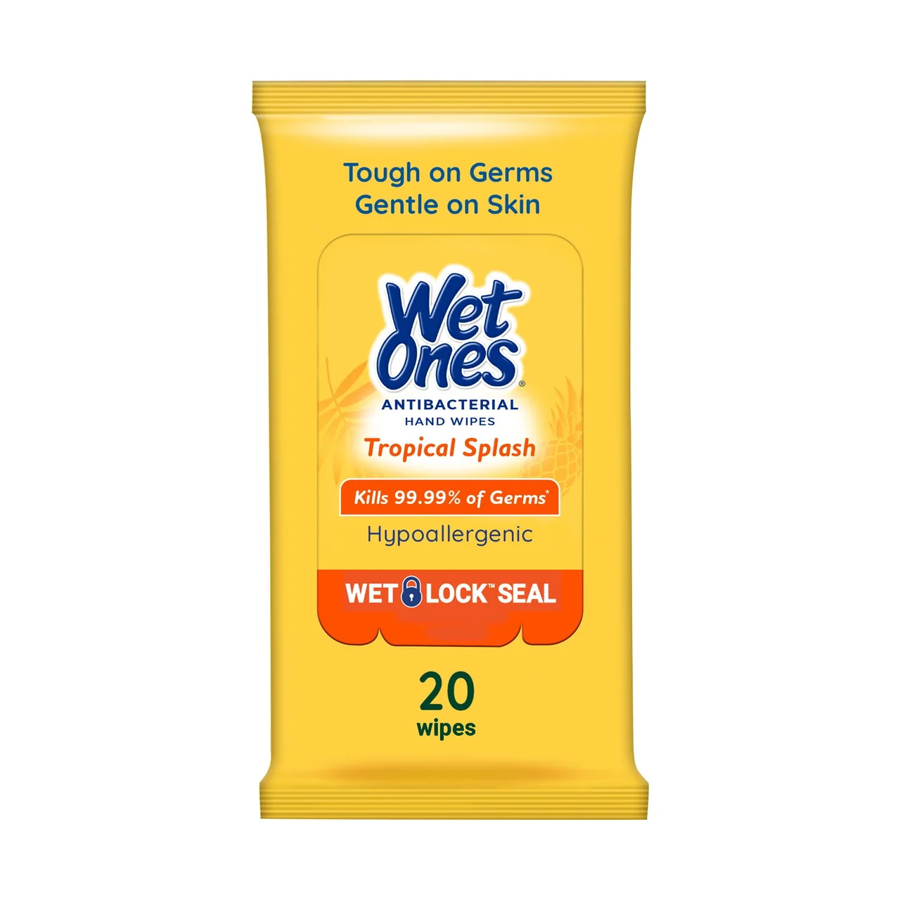 Refined Wet Ones Antibacterial Citrus Scent Hand Wipes 20 Ea High-Performance
