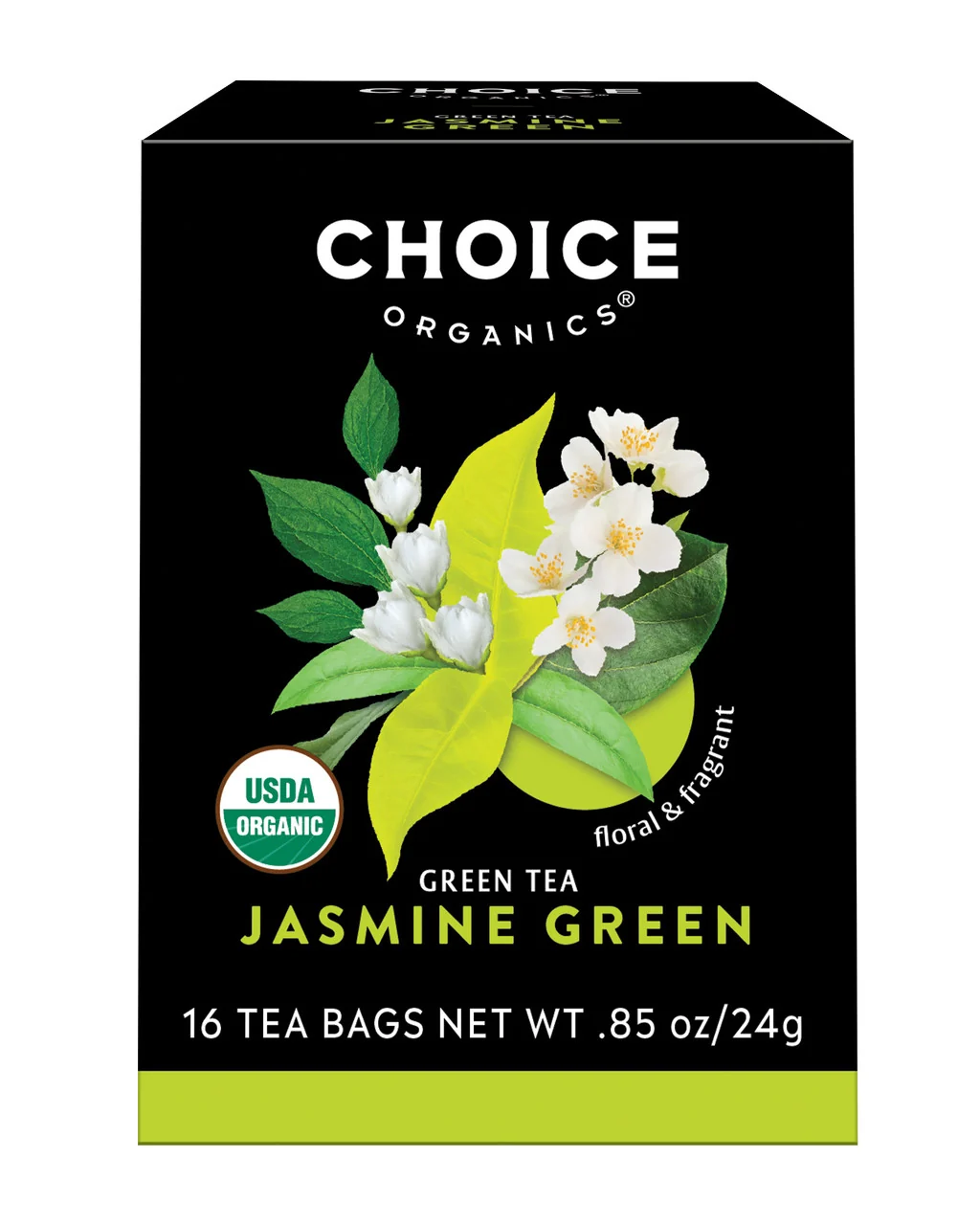 Pure Choice Organic Jasmine Green Tea Bags 16 Ea Convenient