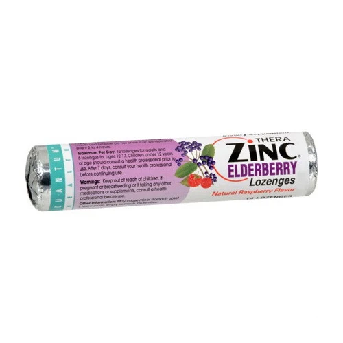 Elegant Quantum Health Thera Zinc Elderberry and Raspberry Lozengeas Roll 14 Ea Professional