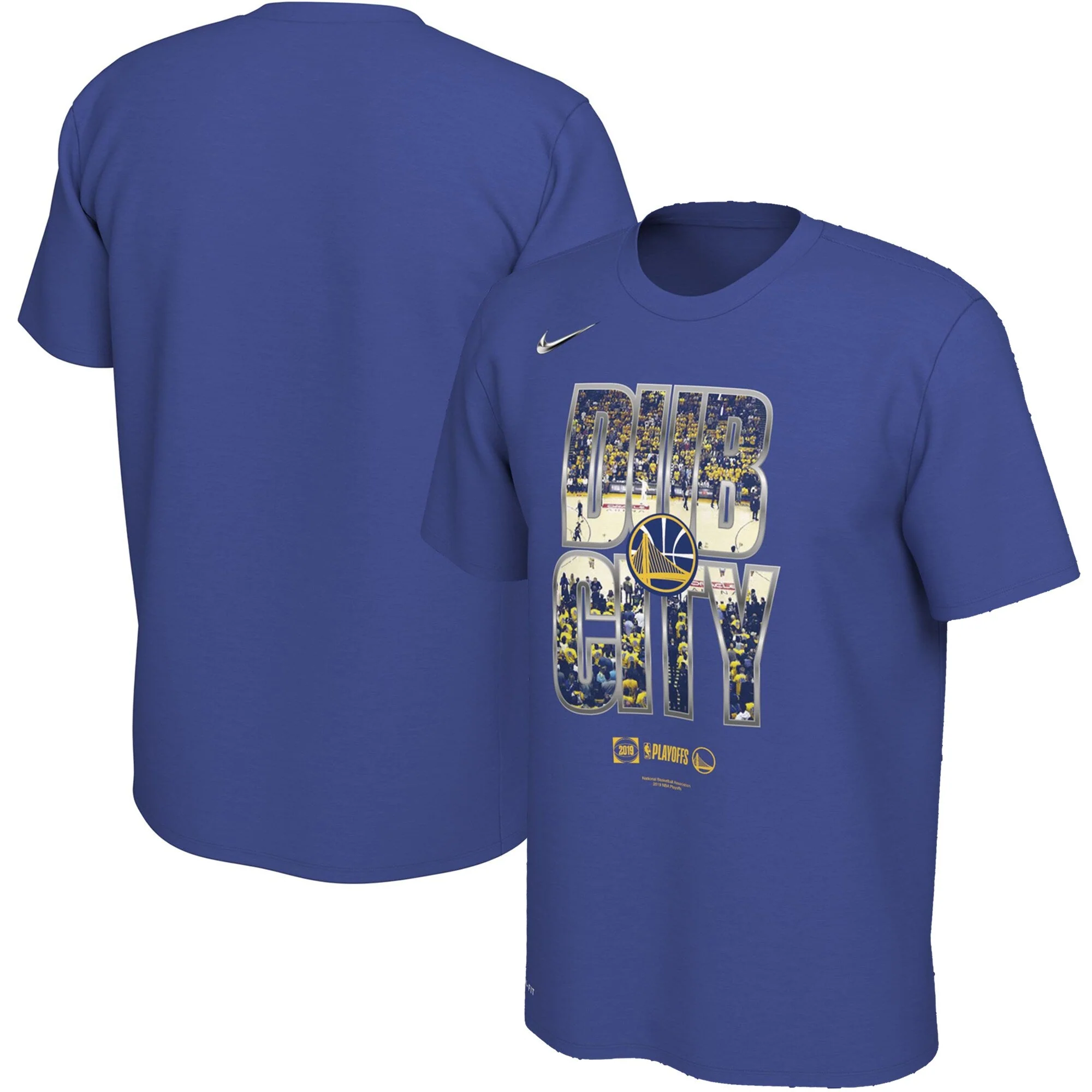 Reliable Nike Men's NBA Gs Warriors 2019 NBA Playoffs Bound Dri-Fit T-Shirt Efficient