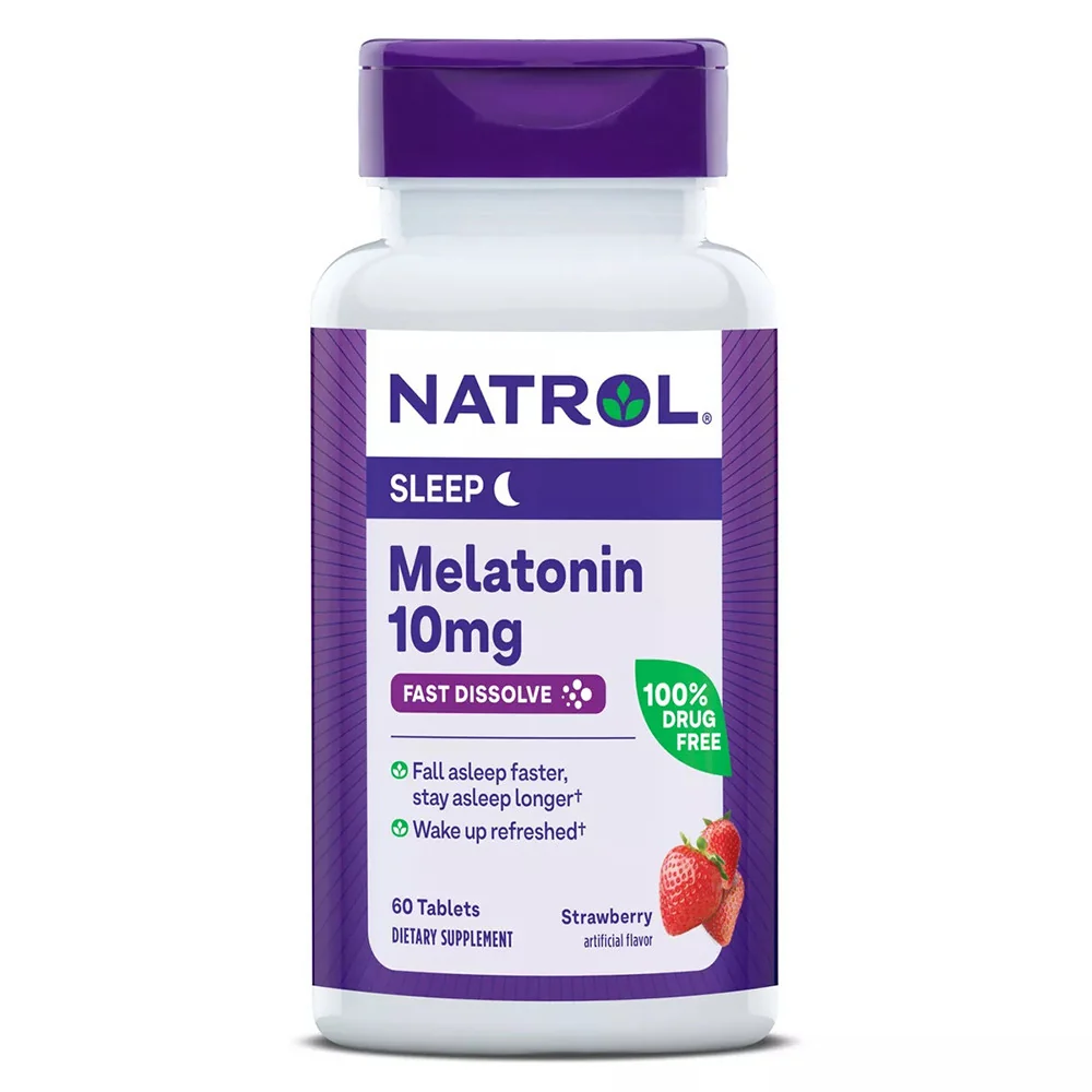 Eco-Friendly Natrol Melatonin Fast Dissolve 10 Mg Tablets Citrus Punch - 60 Ea Breathable