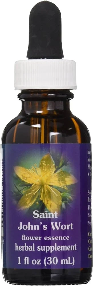 Premium Flower Essence Saint Johns Wort Herbal Supplement Dropper 1 Oz Green