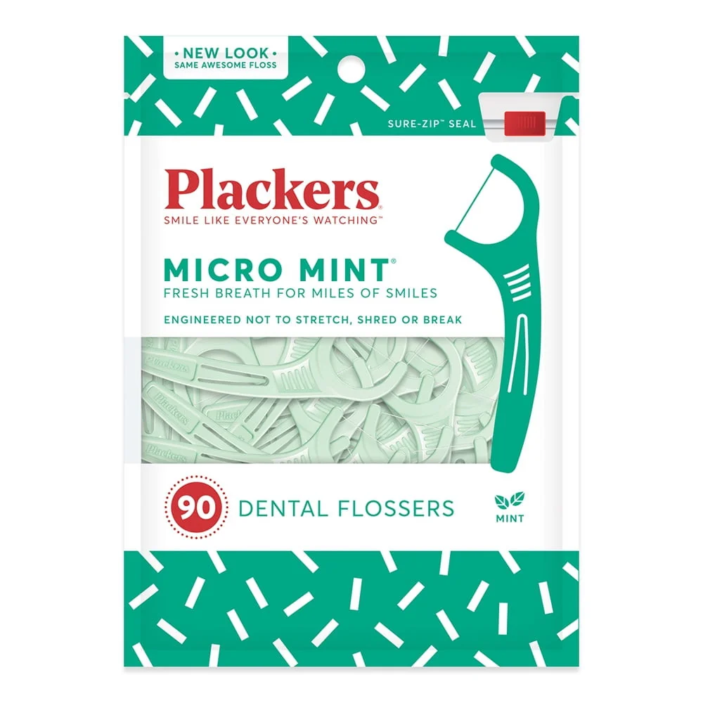 Professional Plackers Micro Mint Dental Flossers Freshens Breath - 90 Ea Fine Crafted