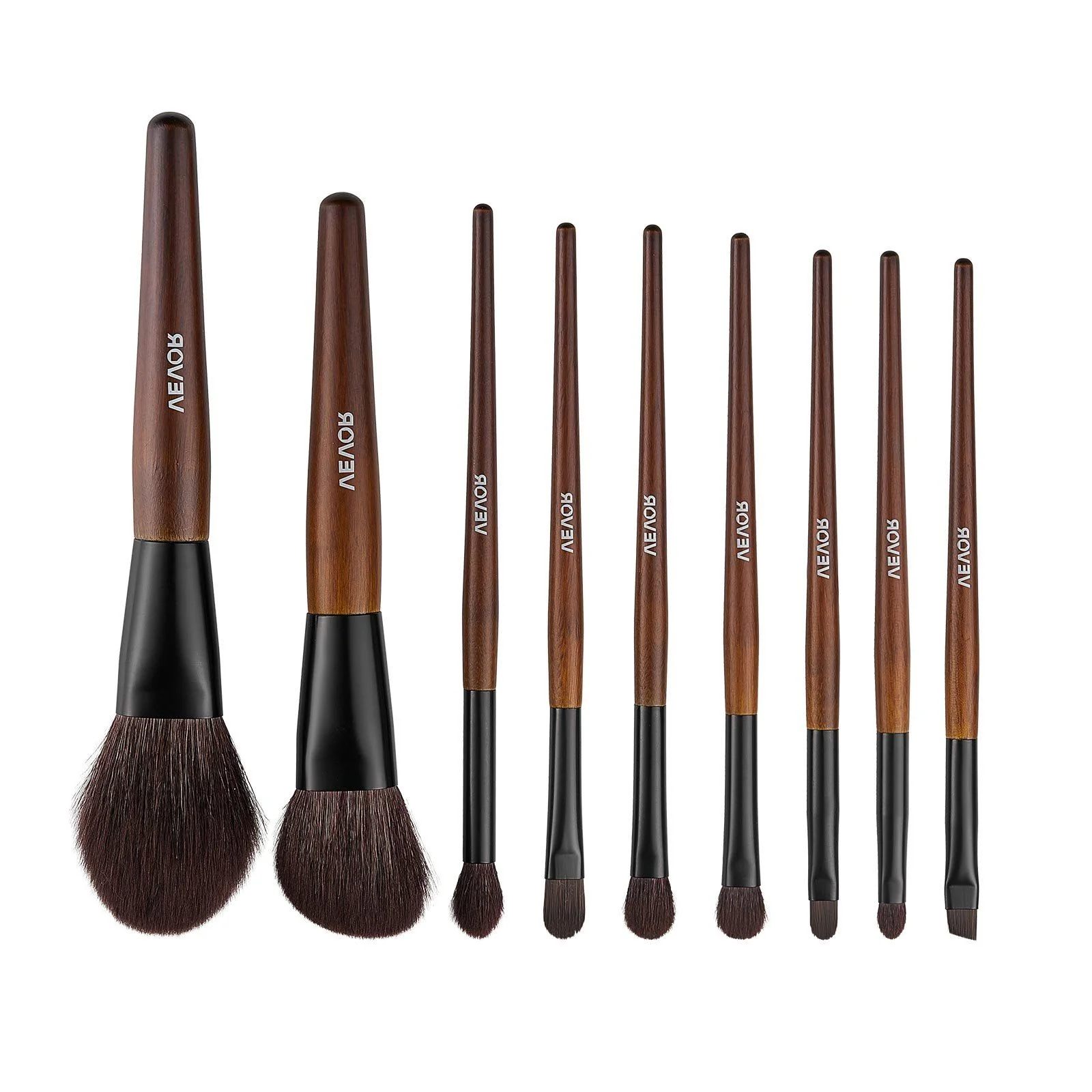 Carefully Designed VEVOR 9PCS Makeup Brush Set for Foundation Blending Eyeshadow with Soft Bristles Elite