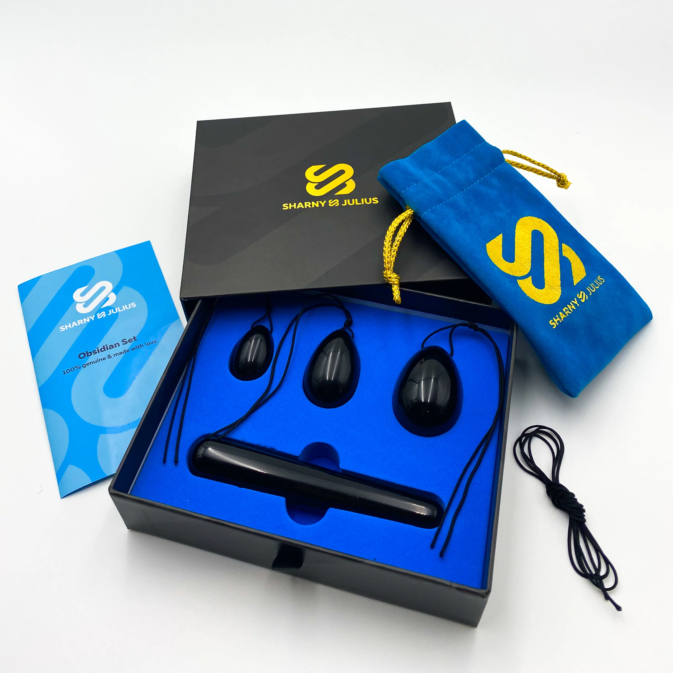 Optimized SJ Premium Obsidian Egg and Wand Set Sophisticated