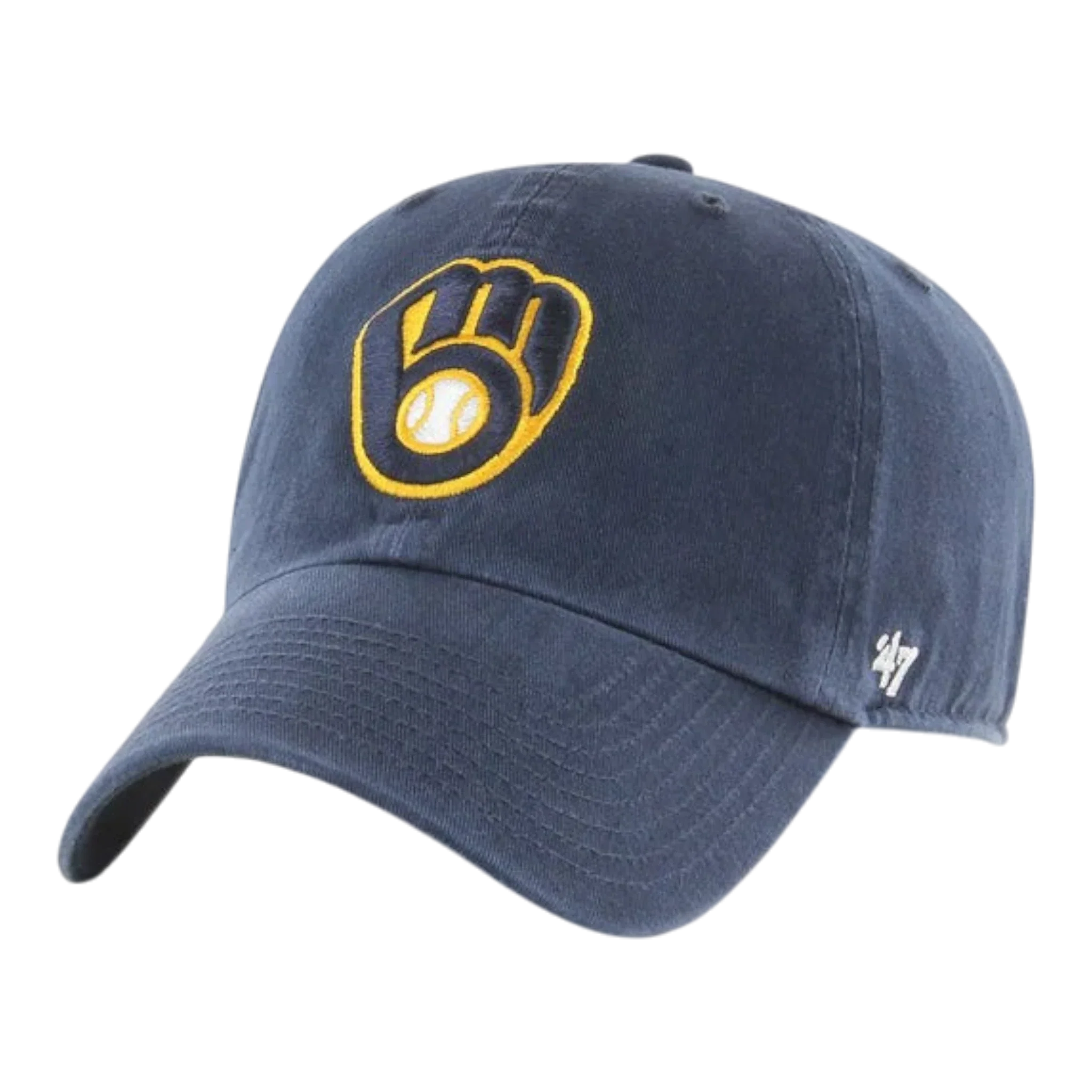 High-Performance 47 Brand Clean Up Milwaukee Brewers Strapback Hat — Navy Adjustable Cap Prestigious