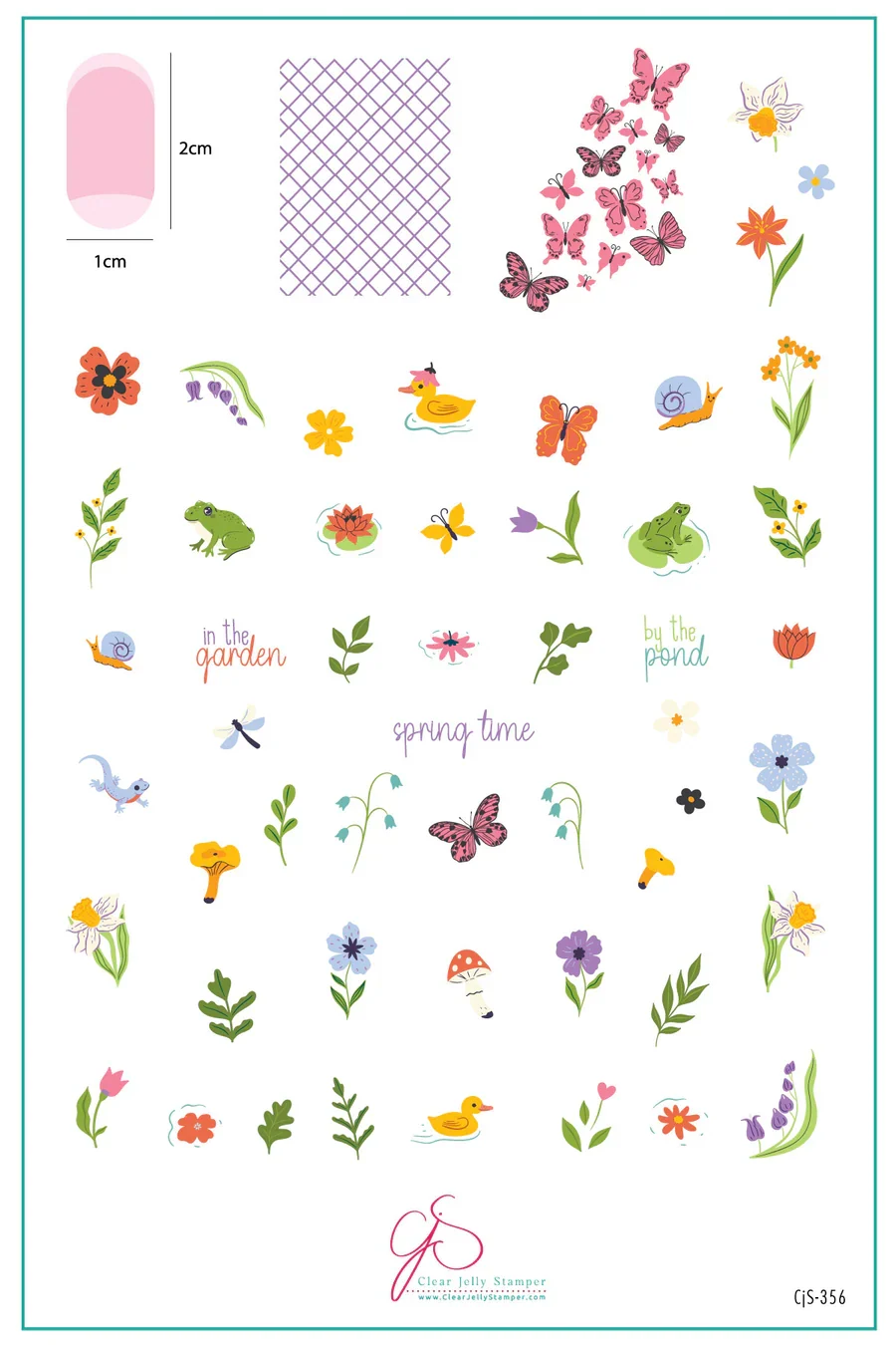 Exceptional In the Garden CjS-356 - Clear Jelly Stamping Plate Expertly Made
