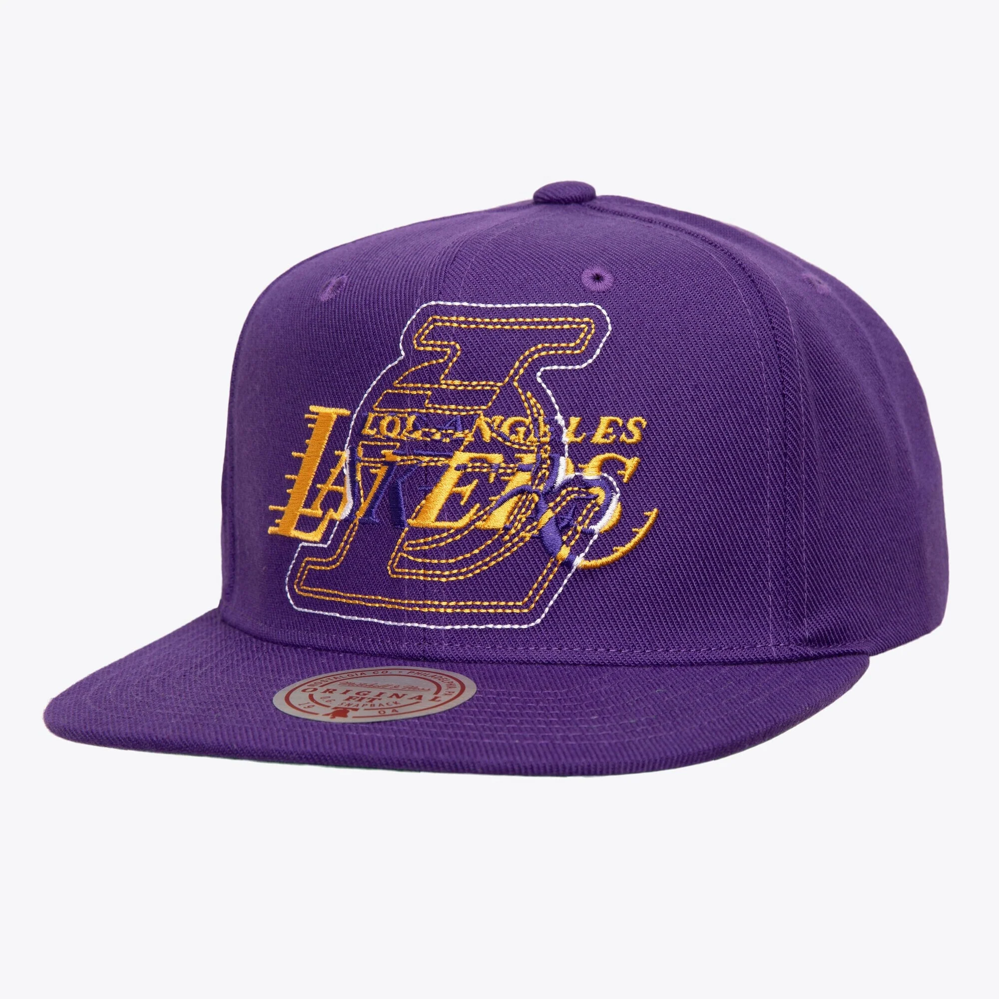 Original Mitchell Ness Men's NBA Double Up Snapback Lakers Sustainable