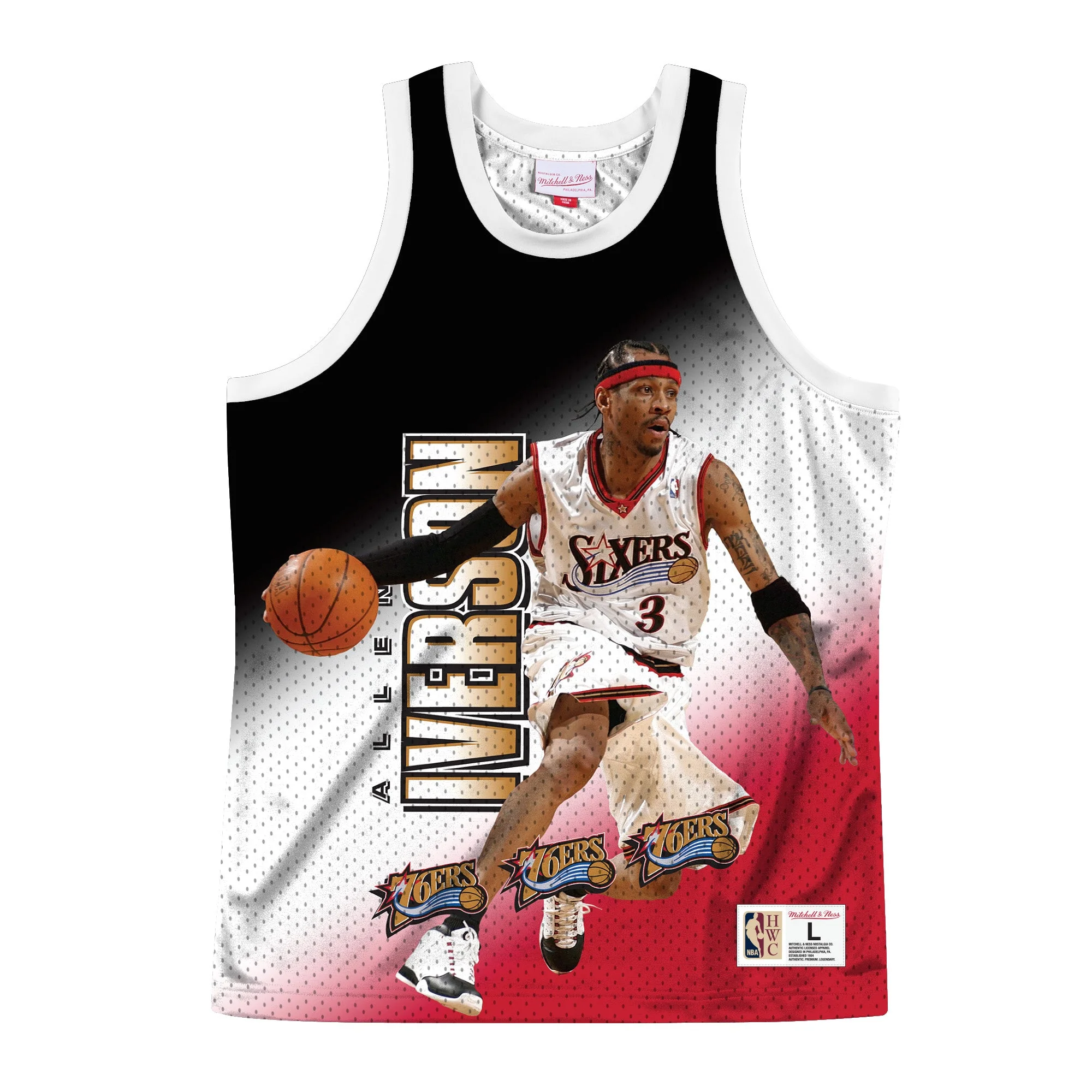 High-End Mitchell Ness Men's NBA Behind The Back Tank Philadelphia 76Ers Allen Iverson Elegant