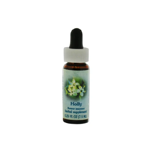 Easy-to-Use Flower Essence Holly Herbal Supplement Dropper 0.25 Oz Original Design