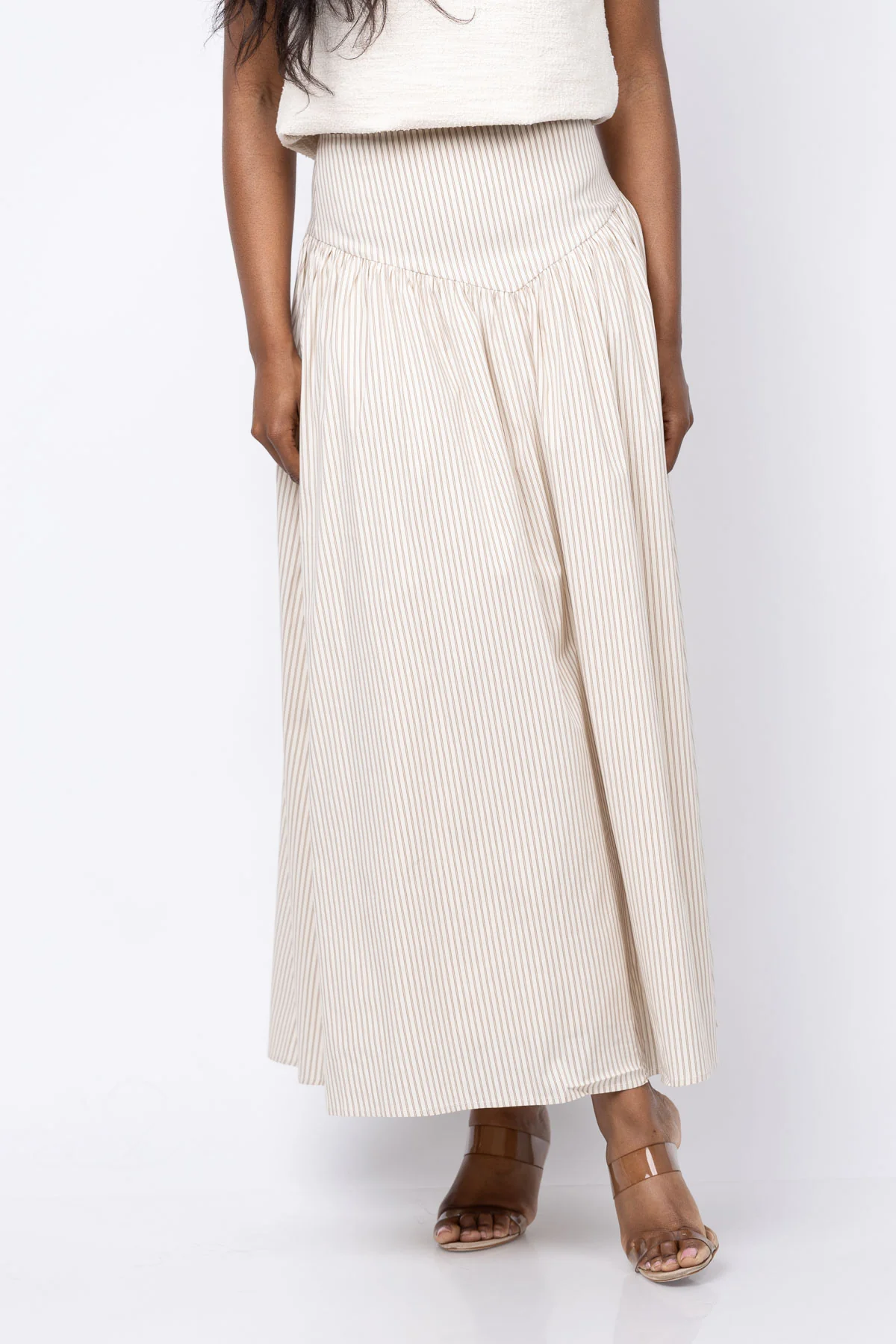 Genuine We Are Sundays Rory Skirt in Bridle Ticking Official