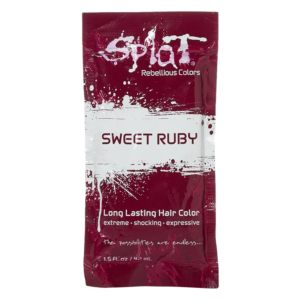 Excellent Splat Rebellious Sweet Ruby Long Lasting Hair Color 1.5Oz 42ml Minimalist
