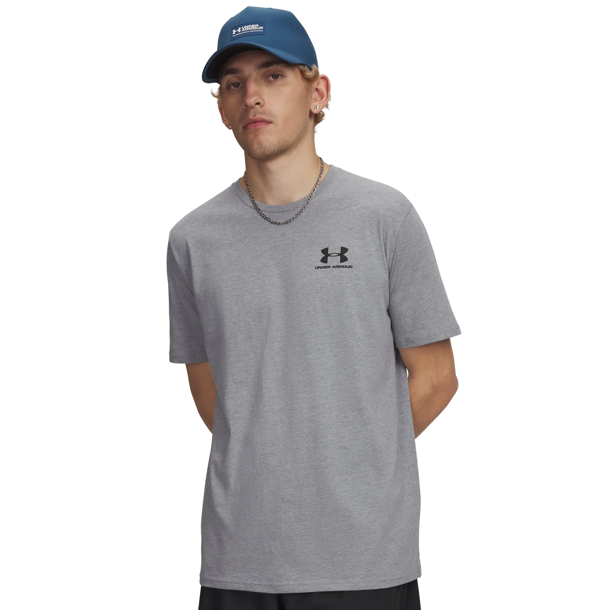 Functional Under Armour Mens UA Sportstyle Left Chest Short Sleeve T-Shirt - Gray Convenient