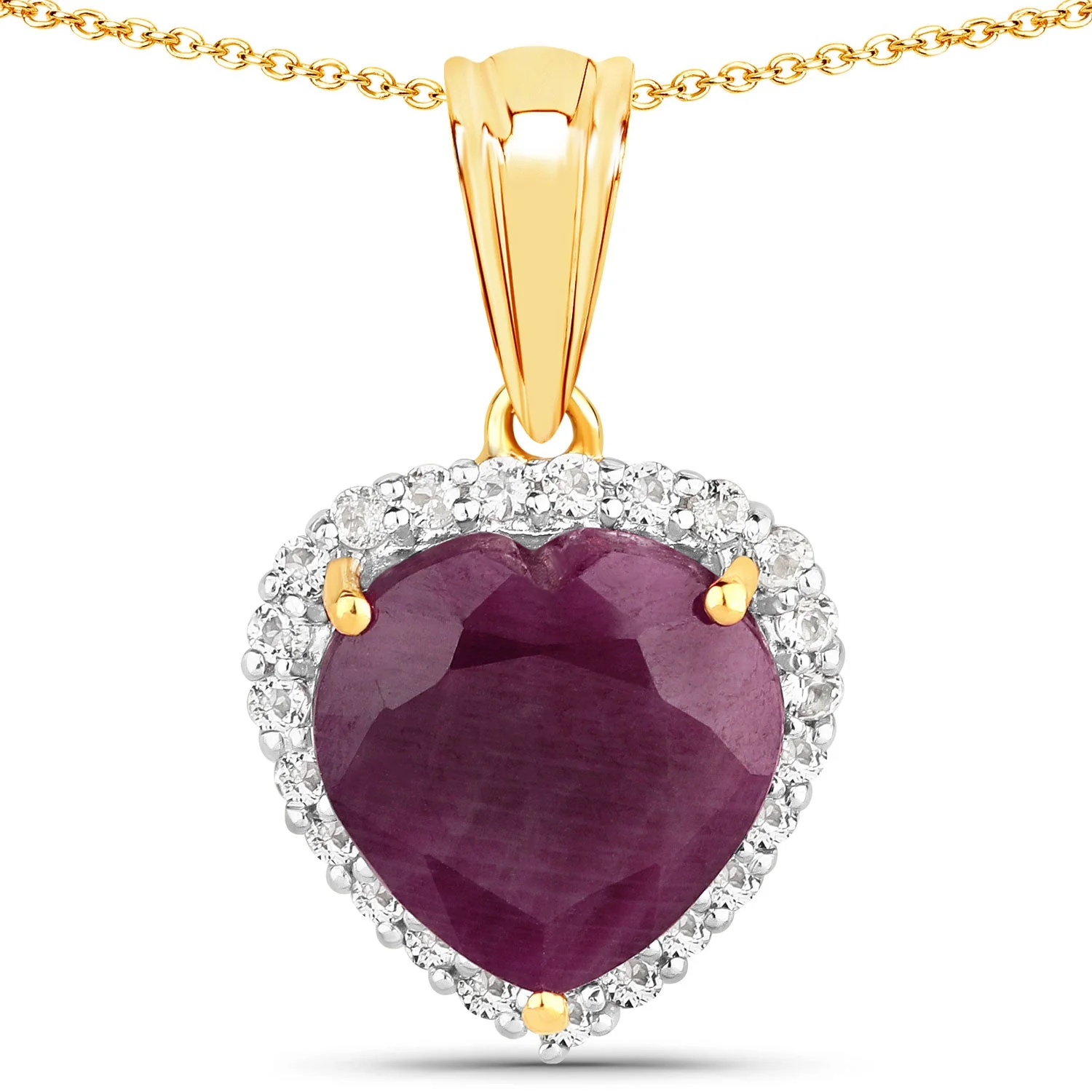 Convenient Ruby Halo Pendant Necklace Green