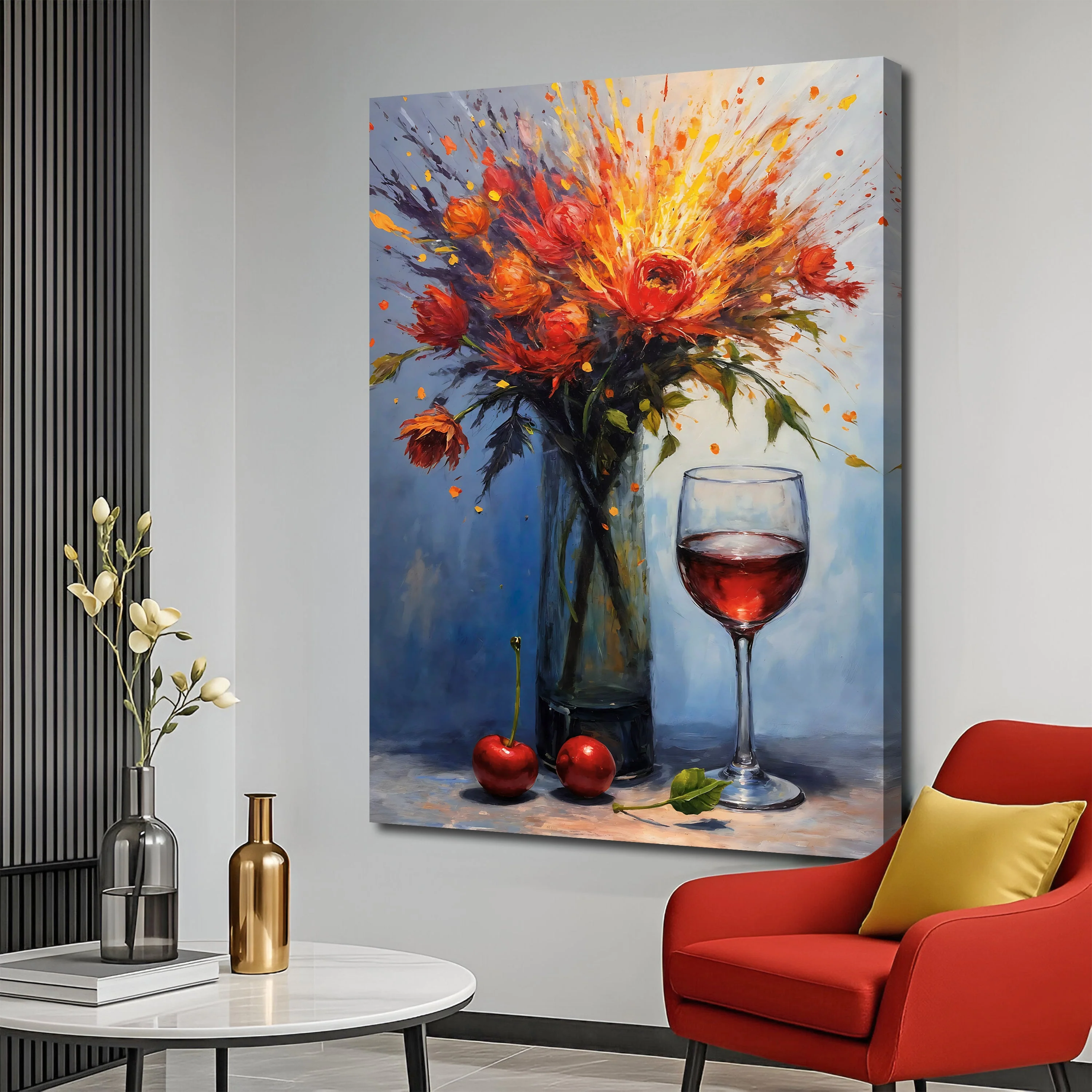Powerful Dynamic Still Life Abstract Wall Art Durable