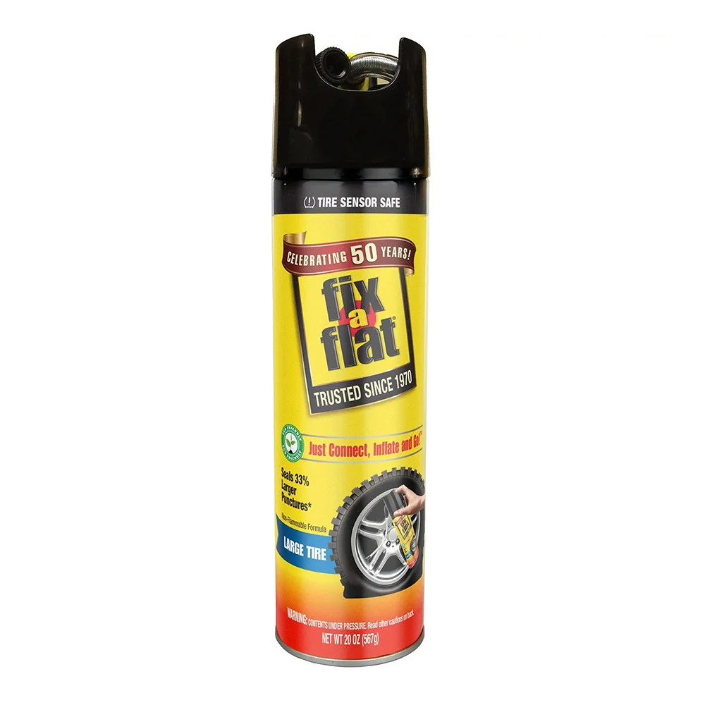 Long-Lasting Fix-A-Flat Tire Inflator For Large Tires - 20 Oz Proven