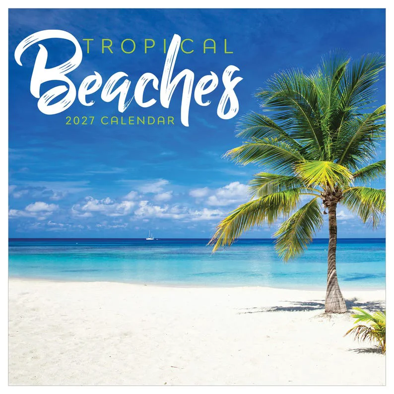 High-Quality 2027 Tropical Beaches Mini Calendar Breathable