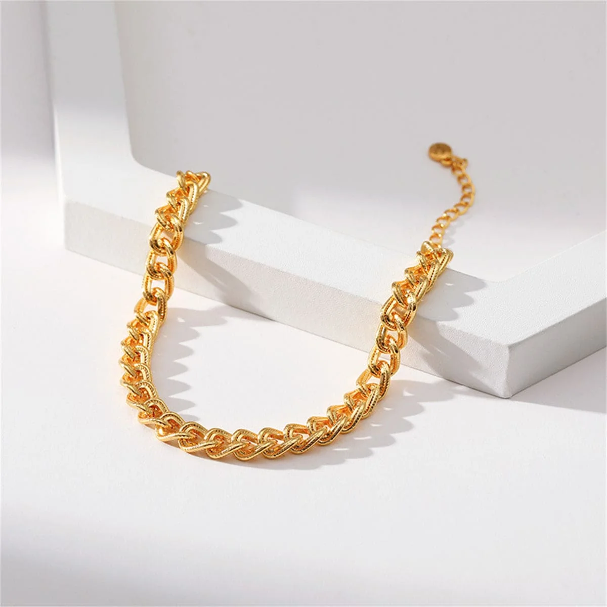 Sustainable Goldtone Curb Chain Bracelet High-Performance