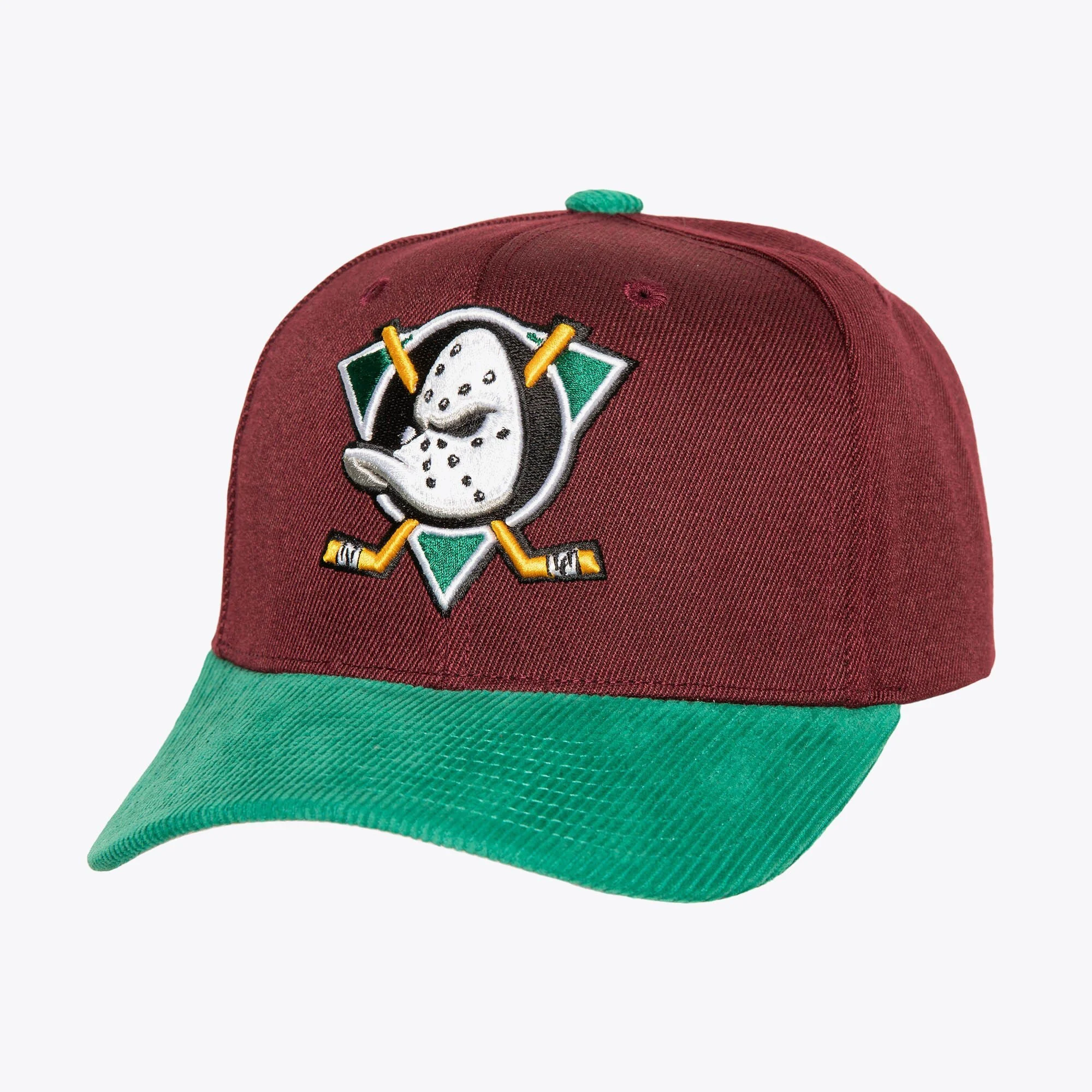 Healthy Mitchell Ness Men's NHL Cord Pro Snapback Vntg Ducks Snapback Caps Proven