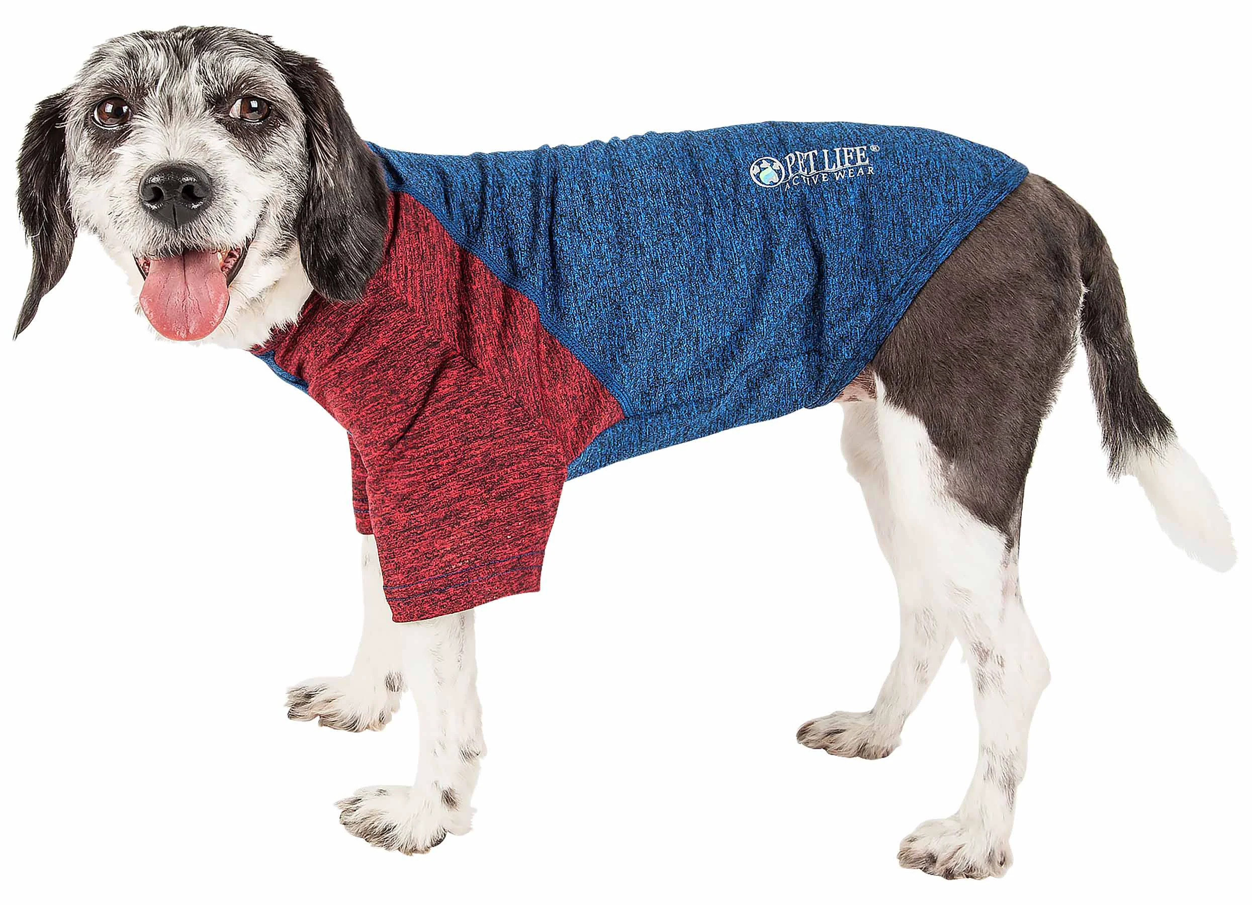 First-Class Pet Life Active 'Hybreed' 4-Way Stretch Two-Toned Performance Dog T-Shirt Selected