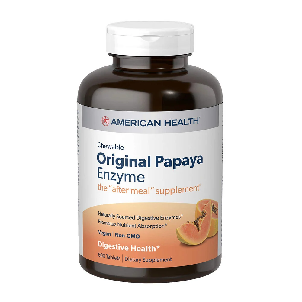 Original Design American Health Papaya Enzyme Chewable Tablets 600 Ea High-Grade