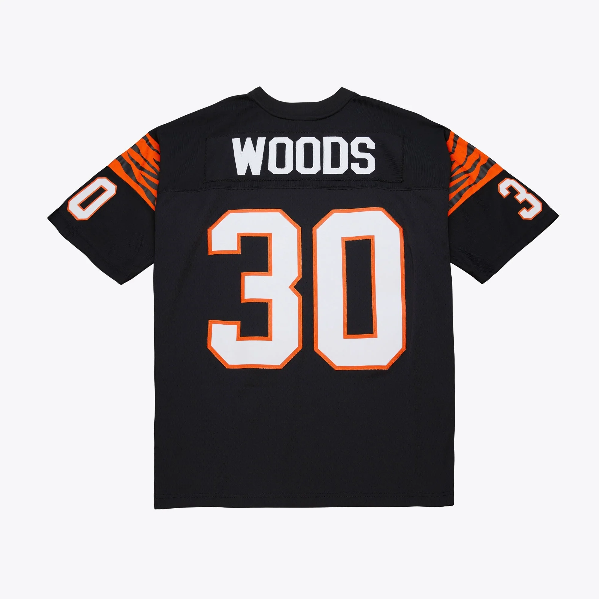 Solid Mitchell Ness Men's NFL Black Jersey Bengals 1988 Ickey Woods Jerseys Lightweight