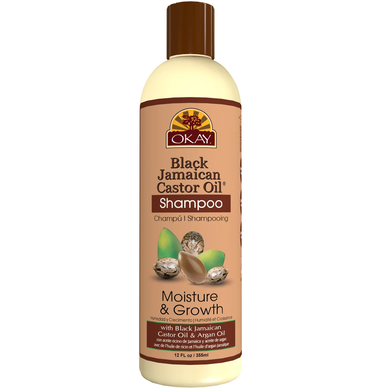 Relaxed Okay Black Jamaican Castor Oil Moisture And Growth Hair Shampoo 12 Oz High-Grade