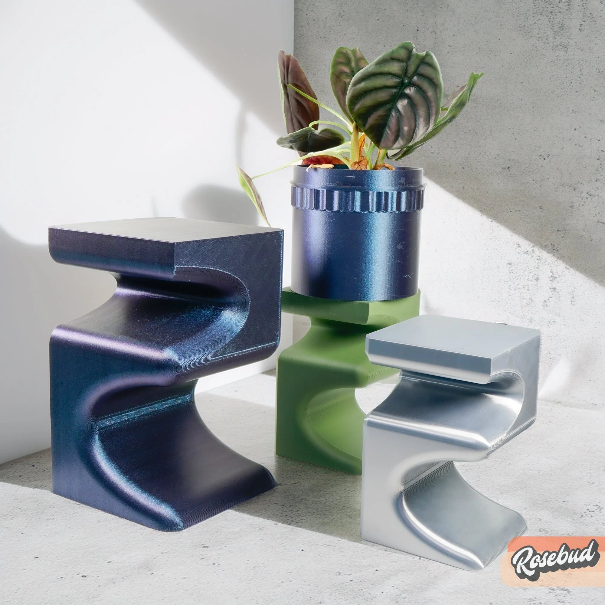 Certified Plant Stand for Indoor Plant Pots - for House Plants and Plant Lovers Gift for Plant Lover Art Deco Planter Stands Contour Crafted