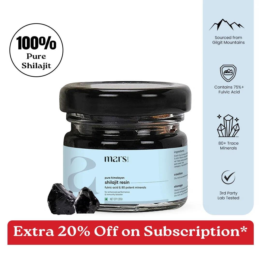 High-Performance Mars Pure Himalayan Shilajit Resin with 75 Fulvic Acid - Natural Energy Stamina Vitality Support High-Grade