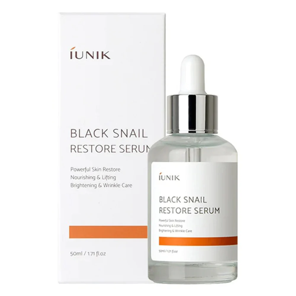 First-Class iUNIK Black Snail Restore Skin Serum for Nourishing and Lifting 1.71Oz 50ml Durable