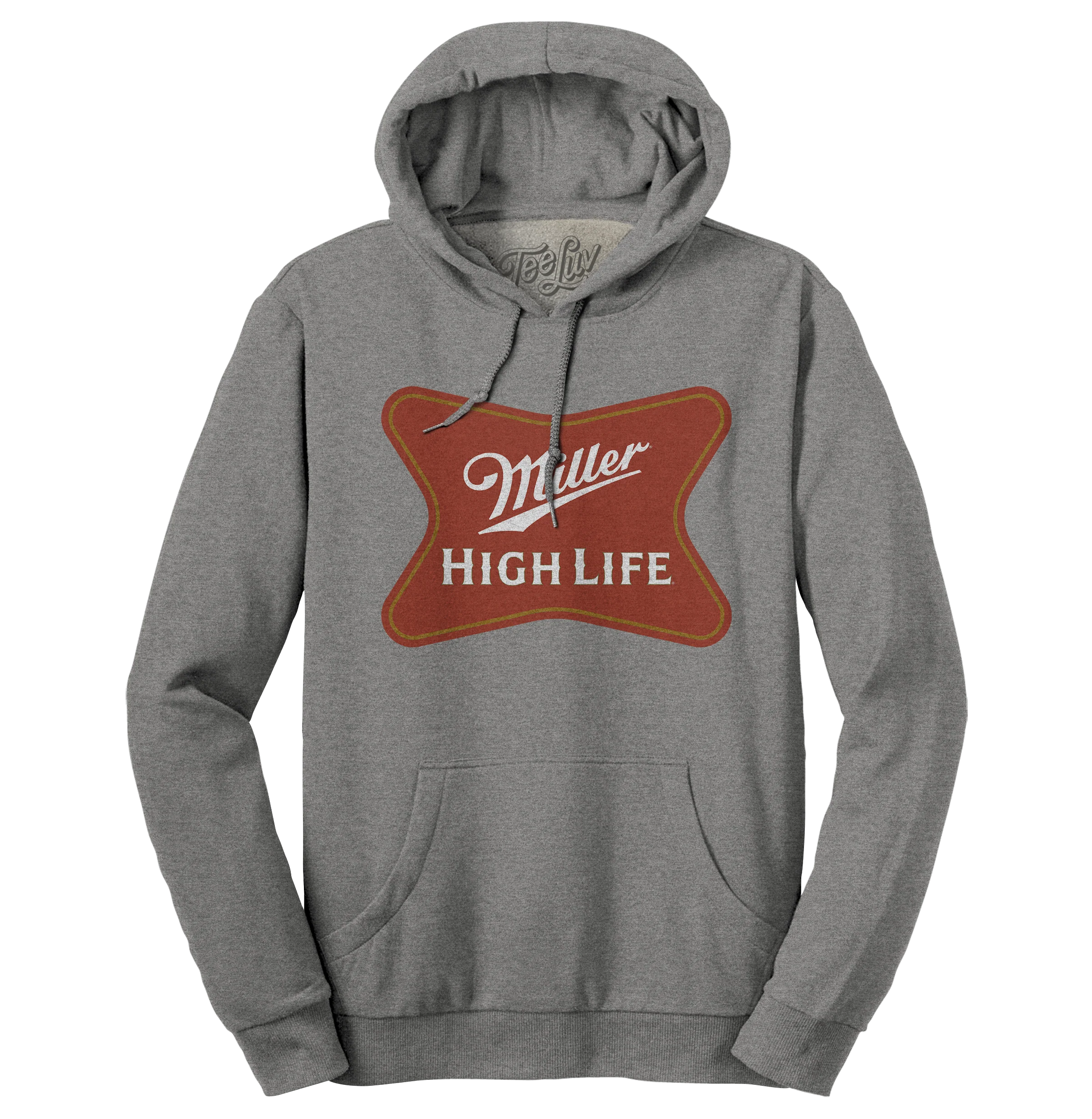 Elite Miller High Life Beer Logo Hooded Sweatshirt - Oxford Gray Traditional