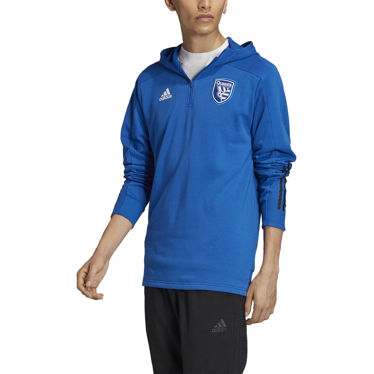Reusable adidas Men's San Jose Earthquakes 3-Stripes Travel Jacket Safe