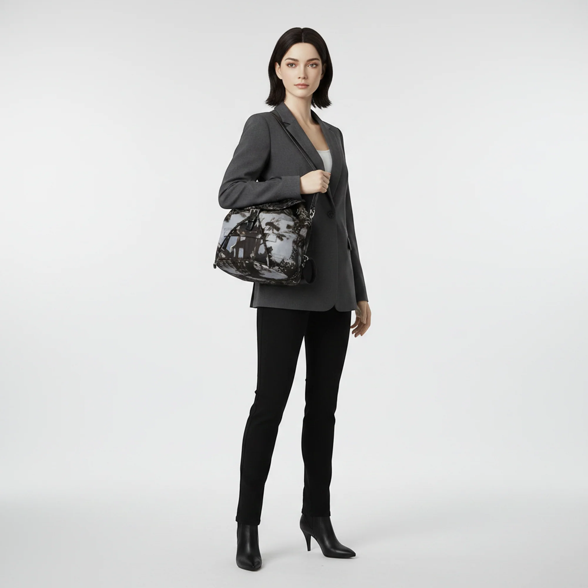Solid Prada Landscape Painting · Nylon Backpack Genuine