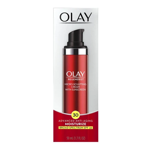 Secure Olay Regenerist Micro Sculpting Cream Sunscreen Spf 30 Face Moisturizer 1.7 Oz Advanced