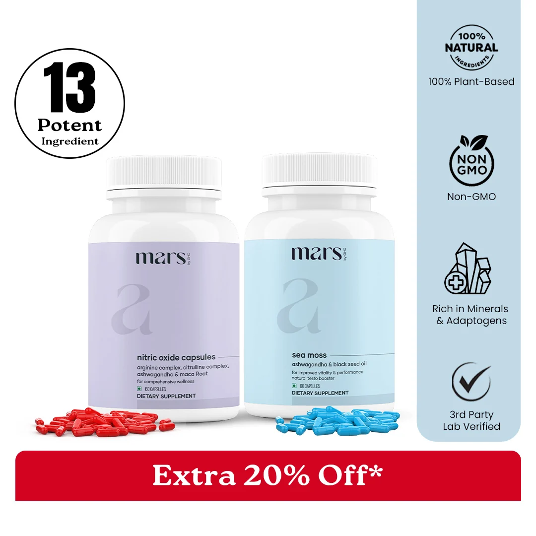 Certified MaxDrive Combo Powered by Nitric Oxide Sea Moss Capsules Traditional