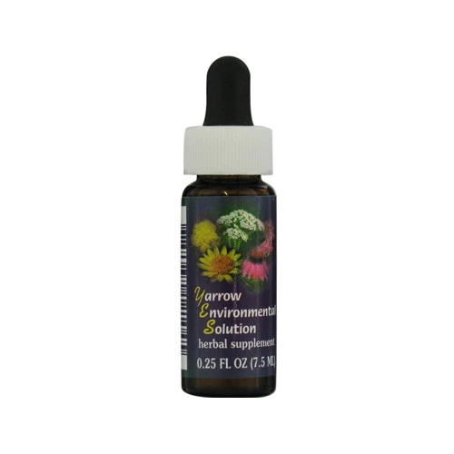 Genuine Flower Essence Yarrow Environmental Solution Herbal Supplement Dropper - 0.25 Oz Practical