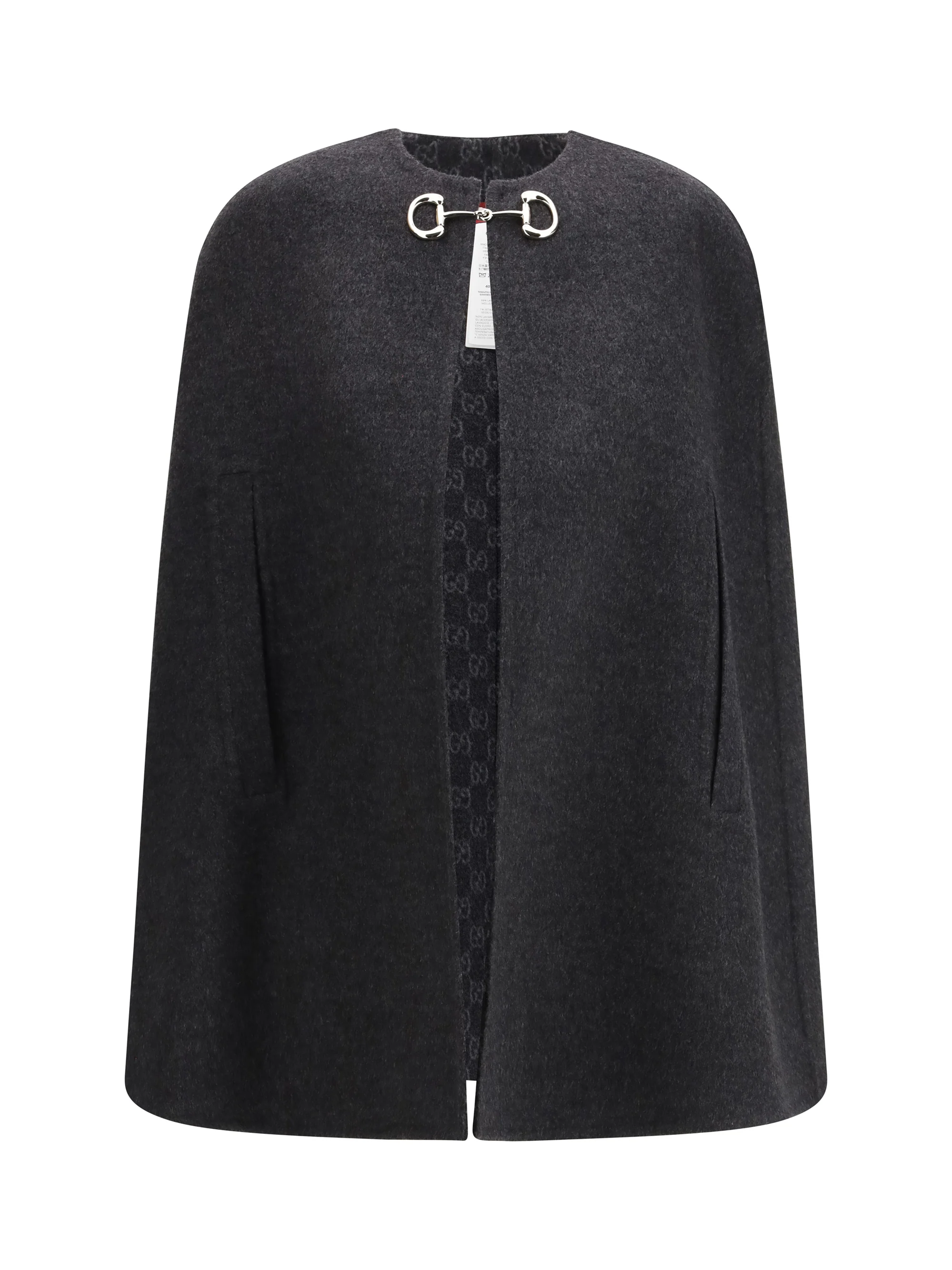 Modern Cape Wool-Blend Dark Grey Light Grey Excellent
