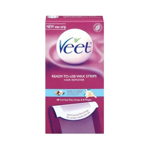 First-Class Veet Ready-To-Use Wax Strips For Legs And Body - 40 Ea Refined