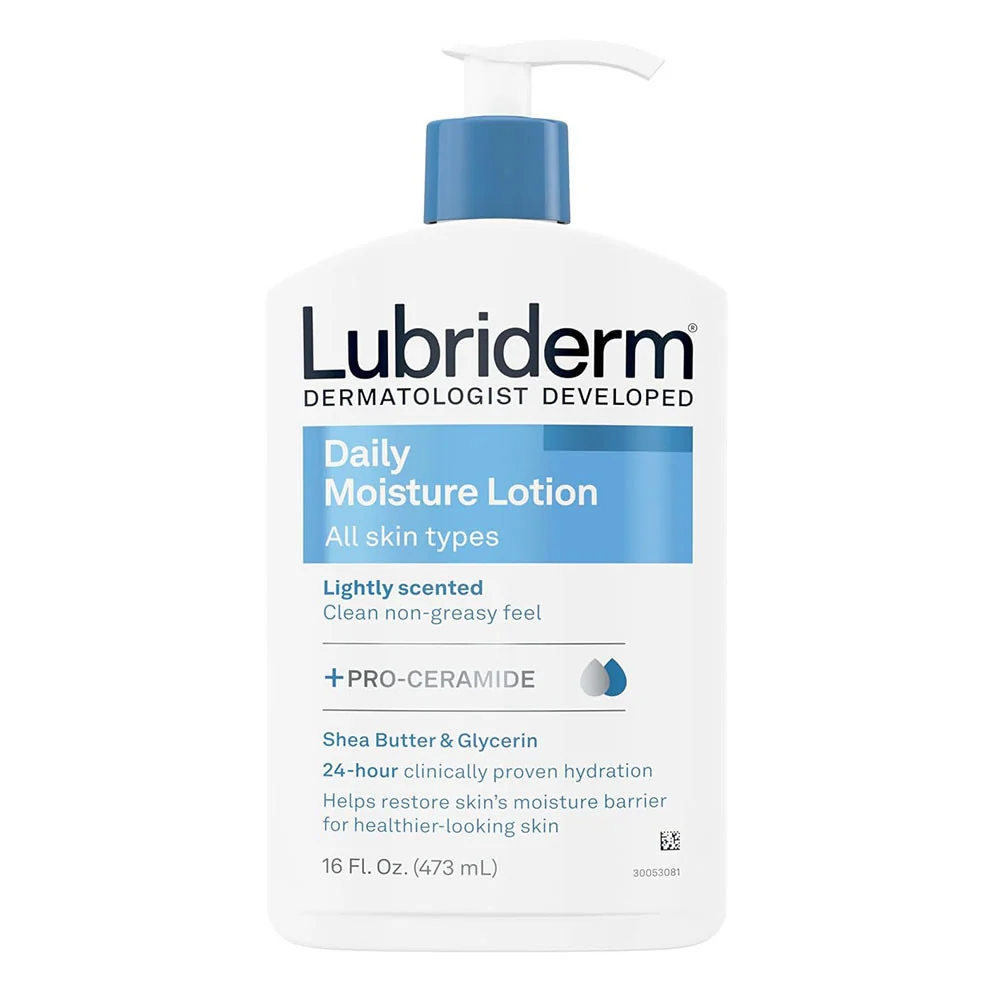 Minimalist Lubriderm Daily Moisture Lotion Lightly Scented with Shea Butter and Glycerin 16 Oz Comfortable