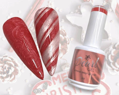 Eco-Friendly Pearl RED Gel Polish Unique