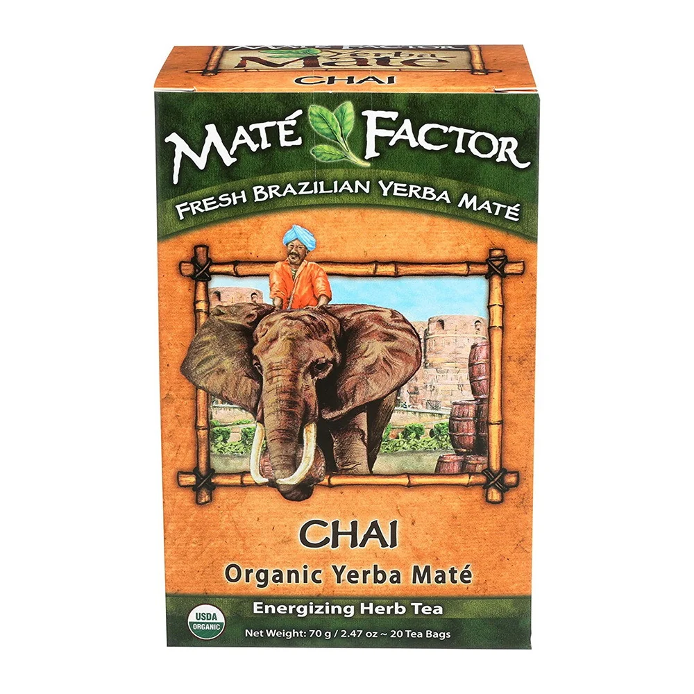 Natural The Mate Factor Organic Yerba Mate Chai Tea Bags 20 Ea Healthy