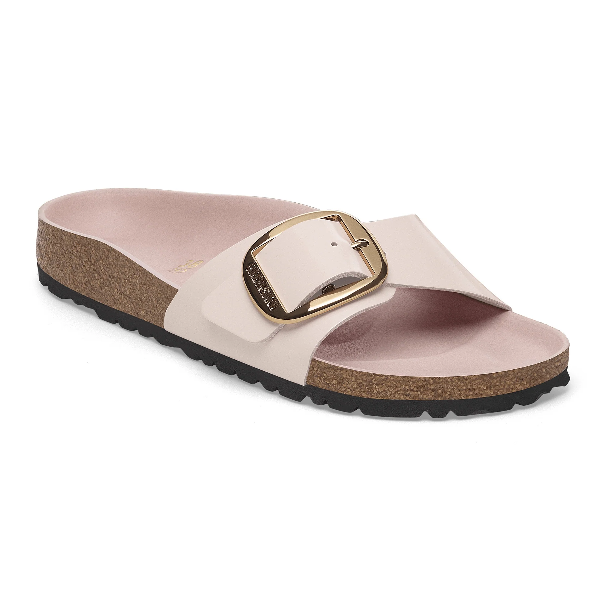 Crafted Birkenstock Madrid Big Buckle Natural Leather Rose Elite