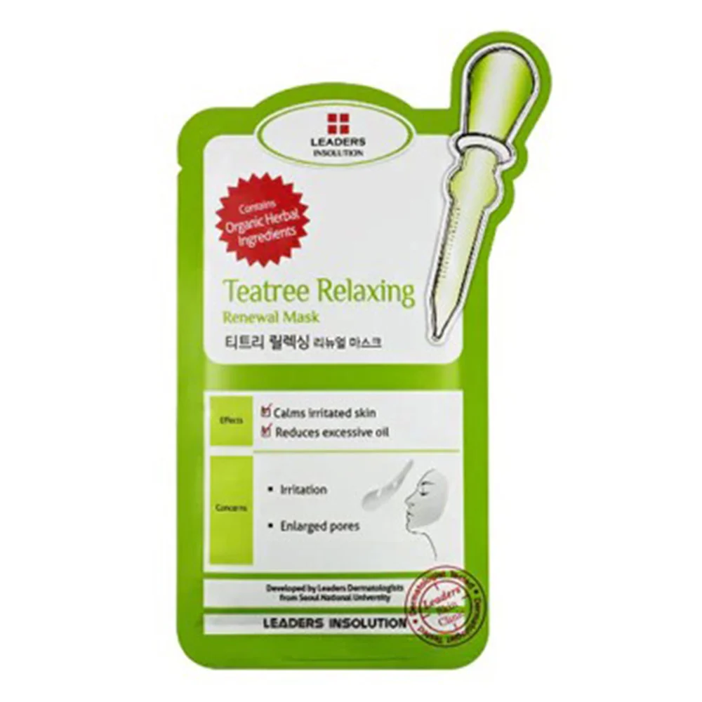 Sustainable Laundryou Teatree Relaxing Renewal Face Mask Sheets Reduces Excessive Oil 10Ea Sophisticated