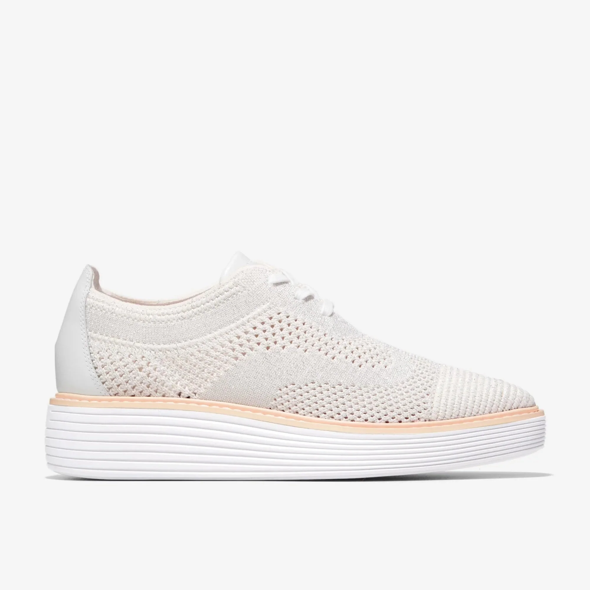 Excellent Cole Haan Women's ØriginalGrand Platform Wingtip Oxfords - White Fashionable