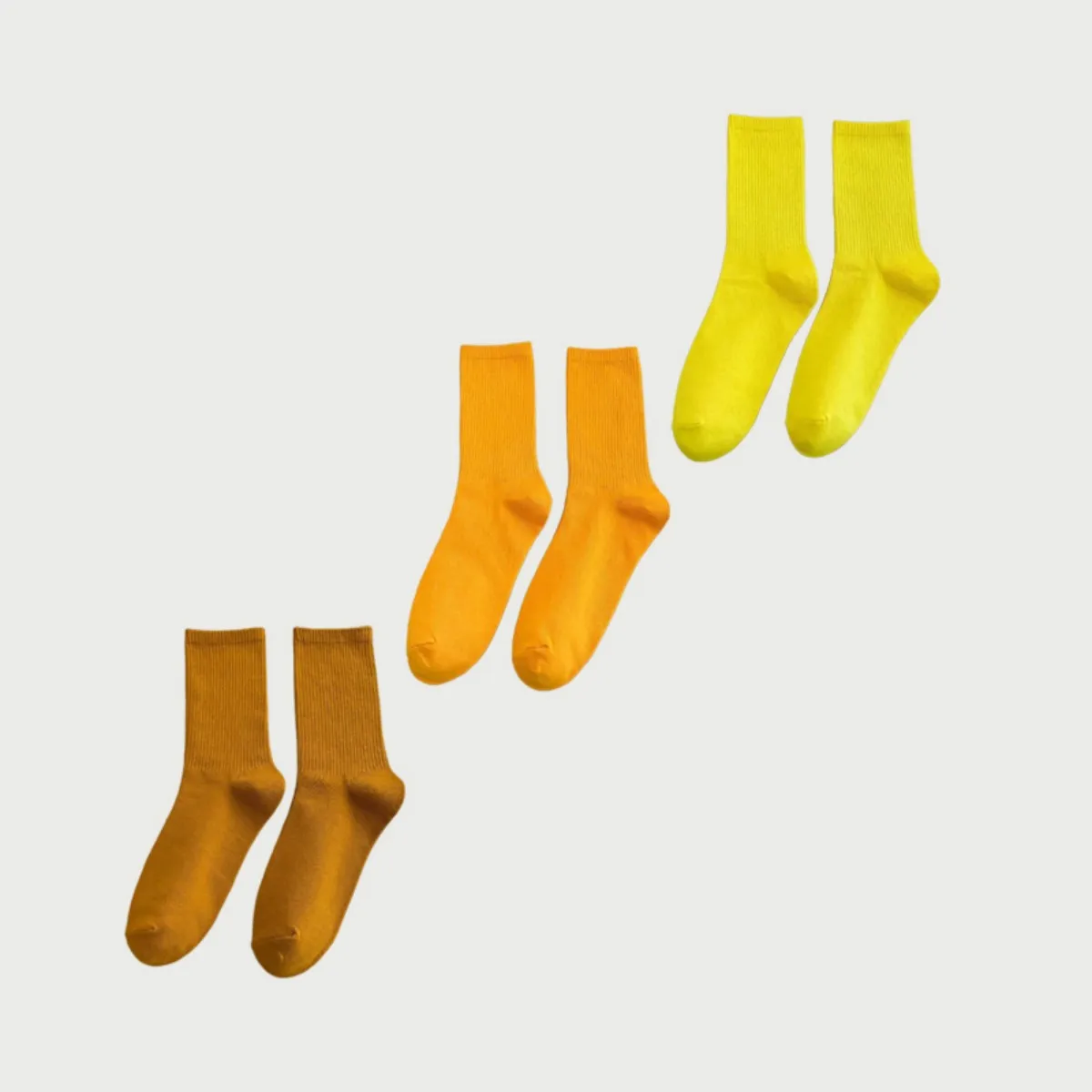 Comfortable 3 Pack Plain Vertical Striped Crew Socks Trusted