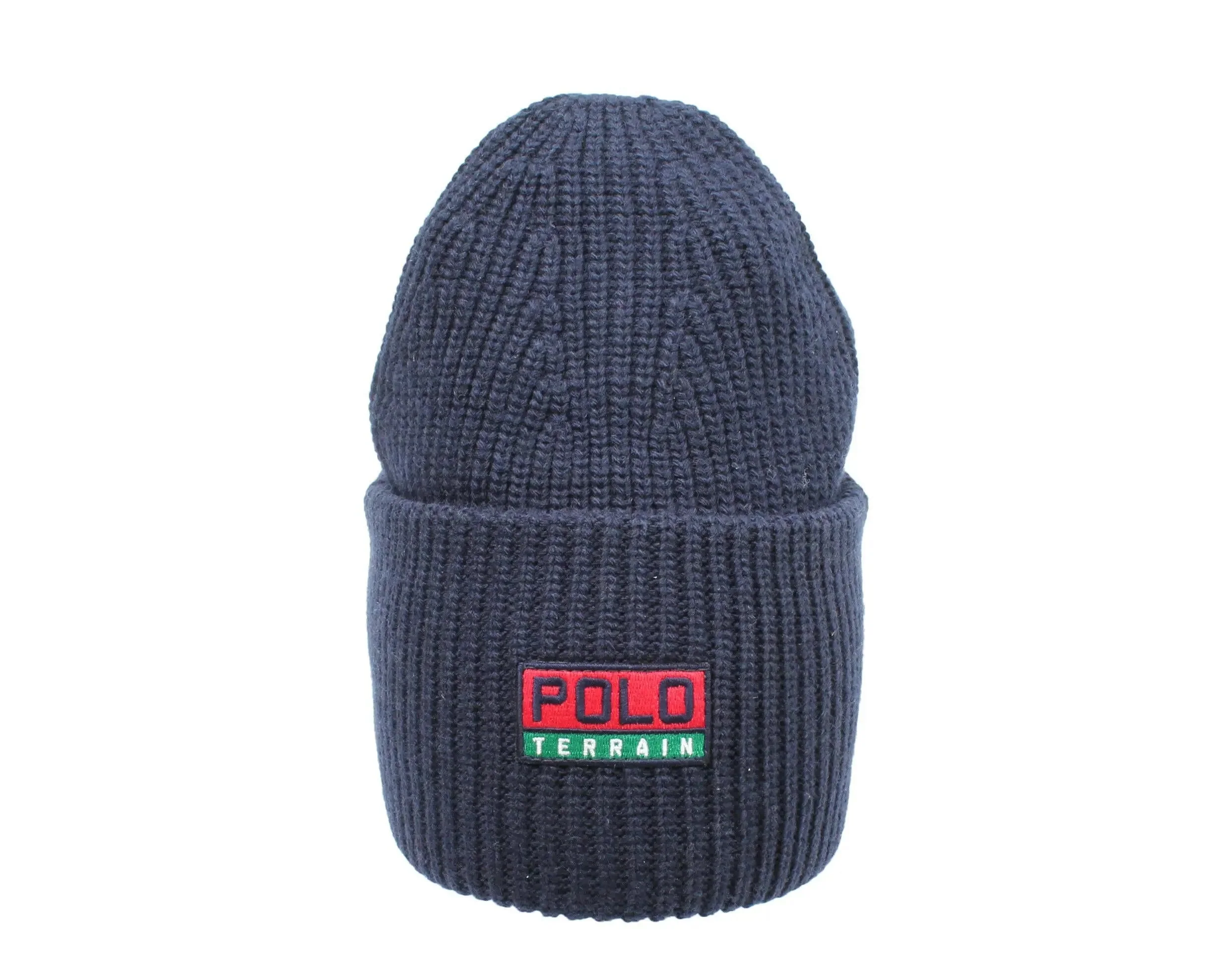 Innovative Polo Ralph Lauren Terrain Knit Cuffed Beanie Hat Navy Expertly Made